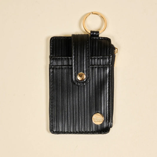 The Darling Effect: Keychain Wallet - Ripple Ridge Black