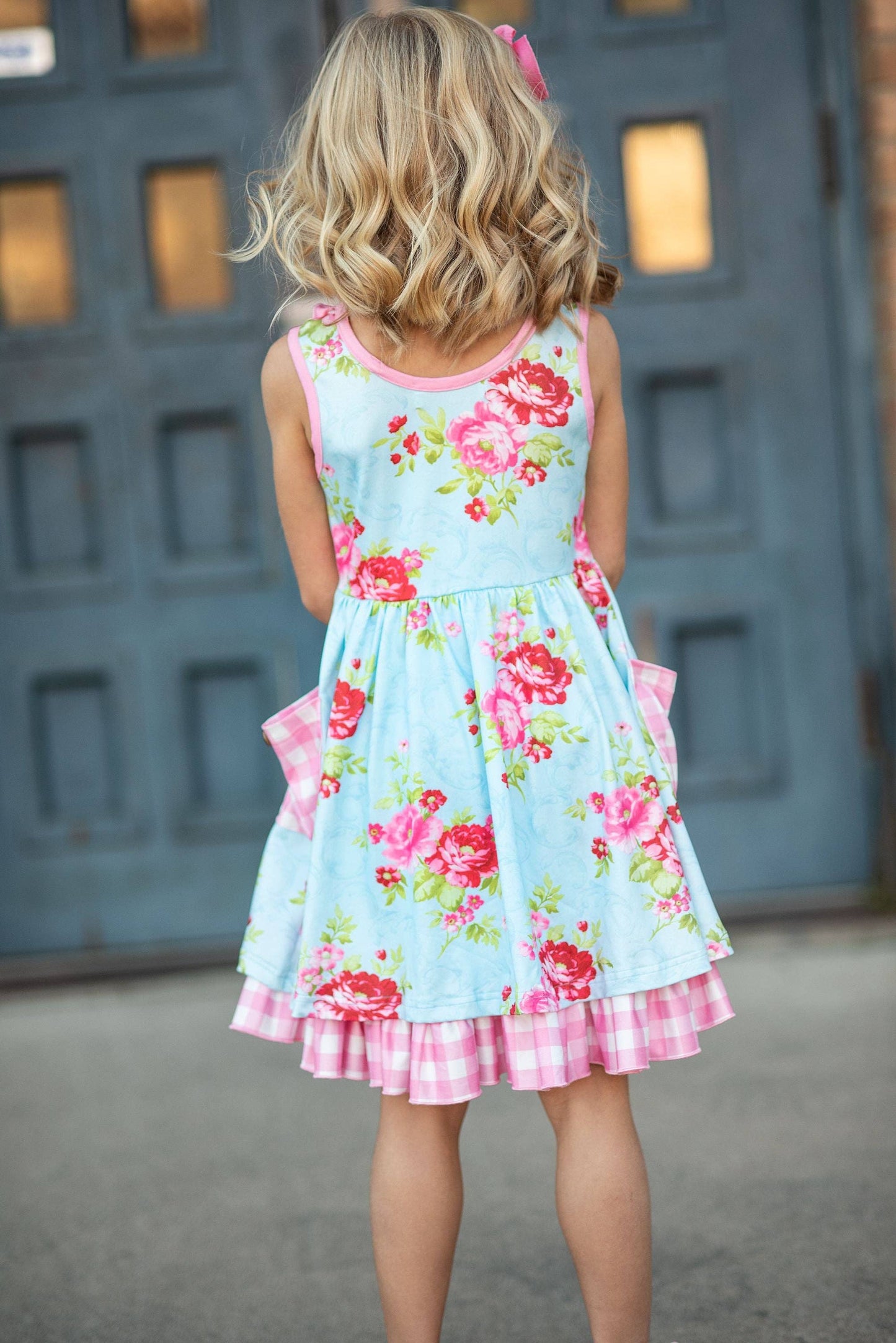 pink and blue gingham dress Spring Style | Pink Gingham