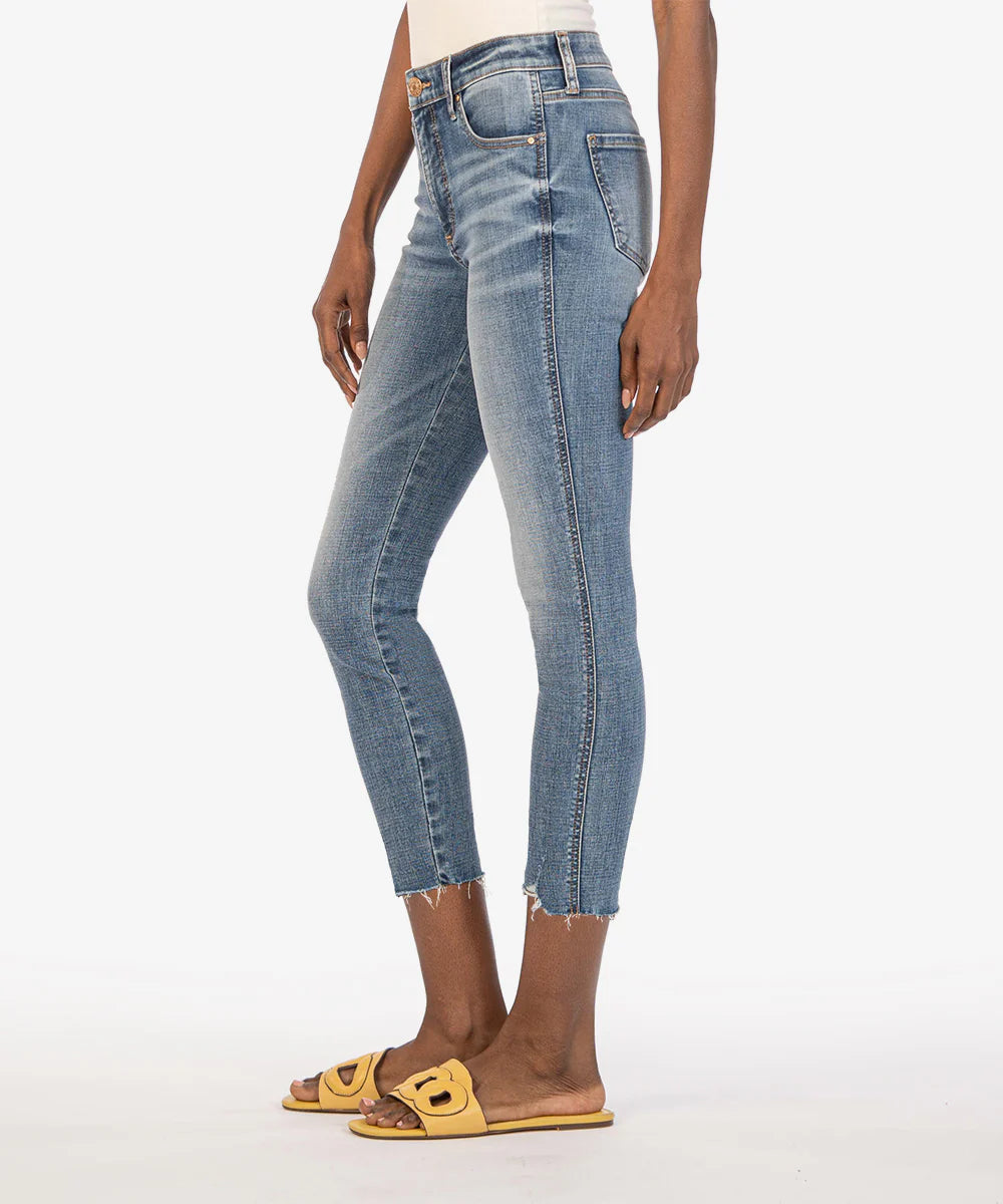 KUT from the Kloth - Connie High Rise Crop Skinny Raw Hem