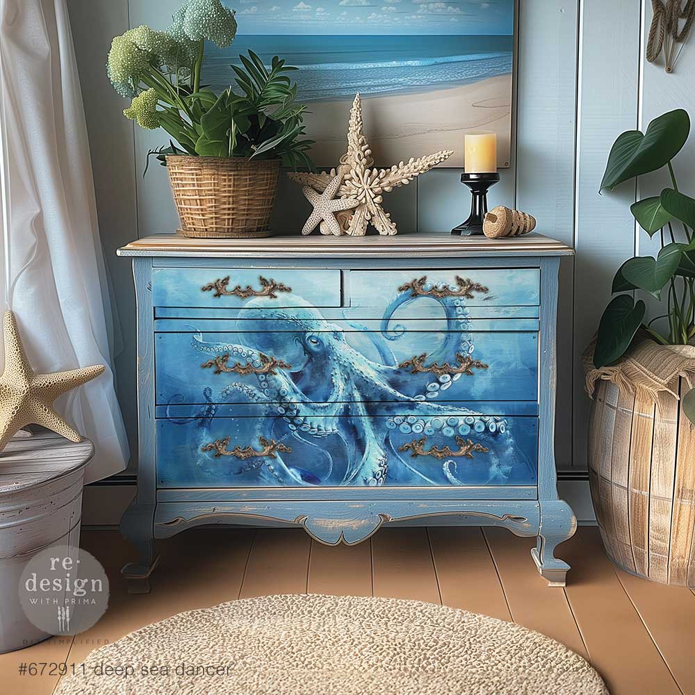 reDesign with Prima A1 Decoupage Papers - Deep Sea Dancer