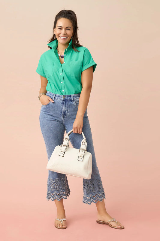 Delaney Button Down Top