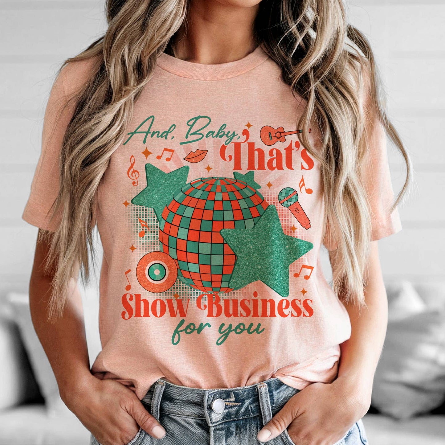 Showgirl Show Business Music Graphic Tee