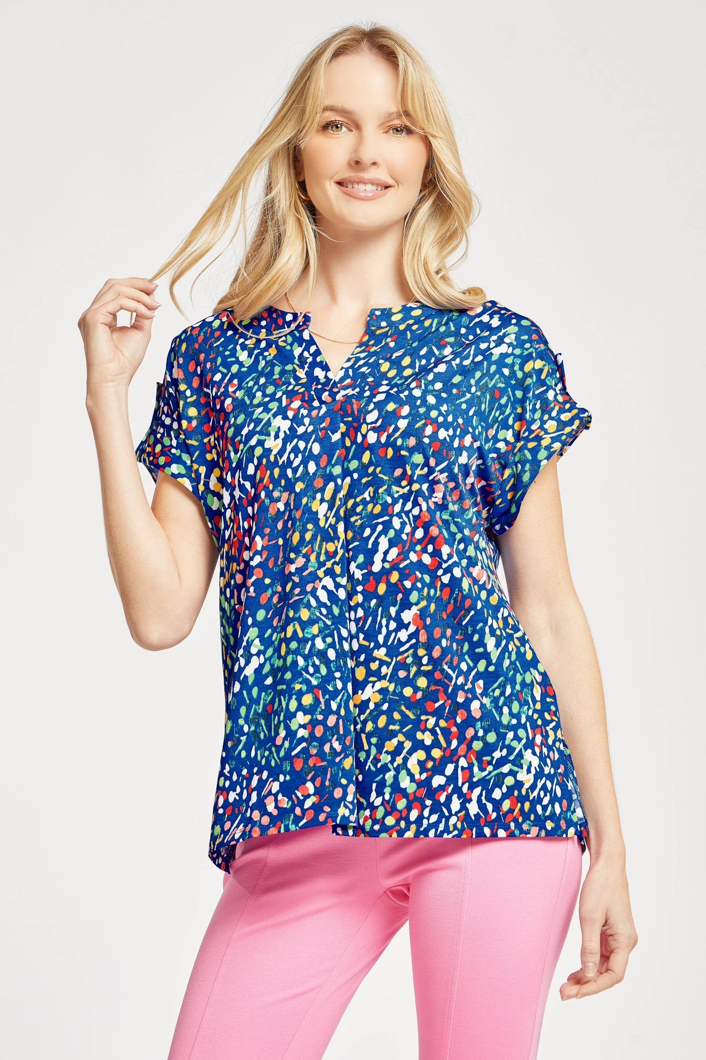 Lizzy Dolman Short Sleeve Wrinkle Free