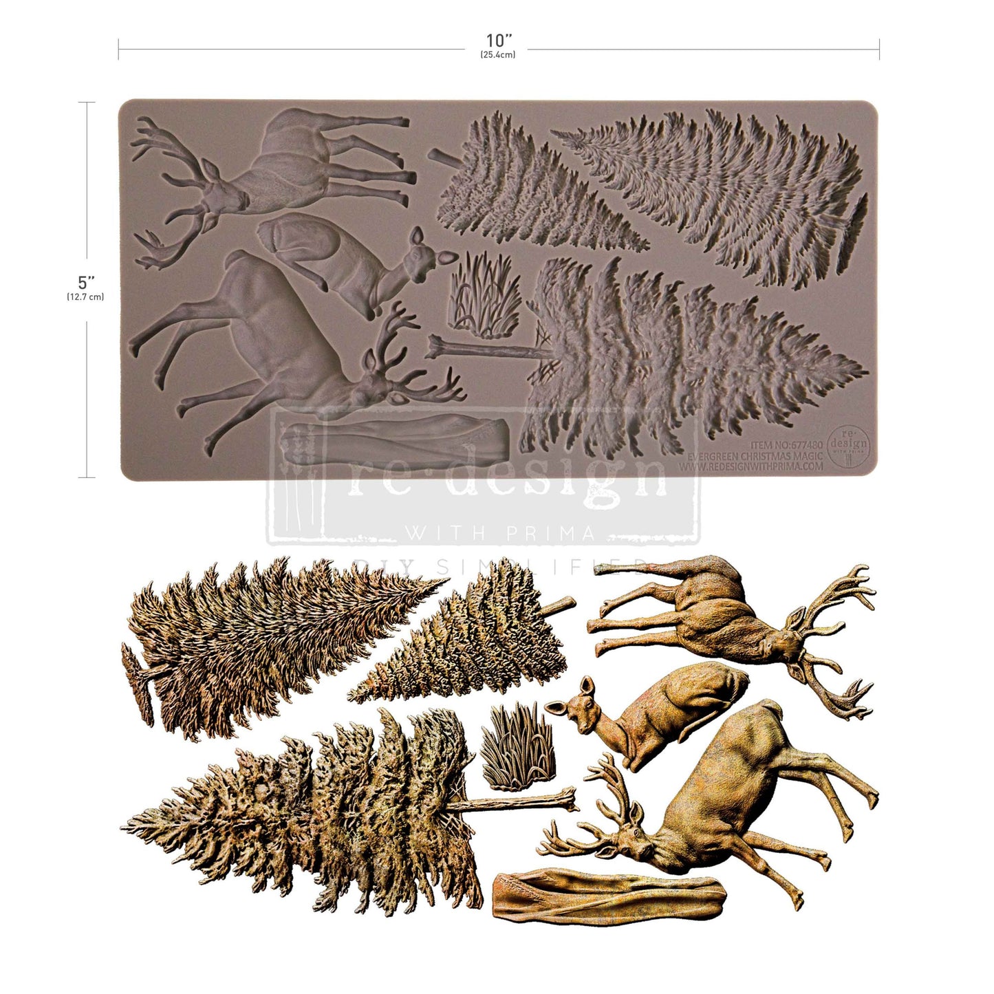 reDesign with Prima Decor Moulds® - Evergreen Christmas Magic