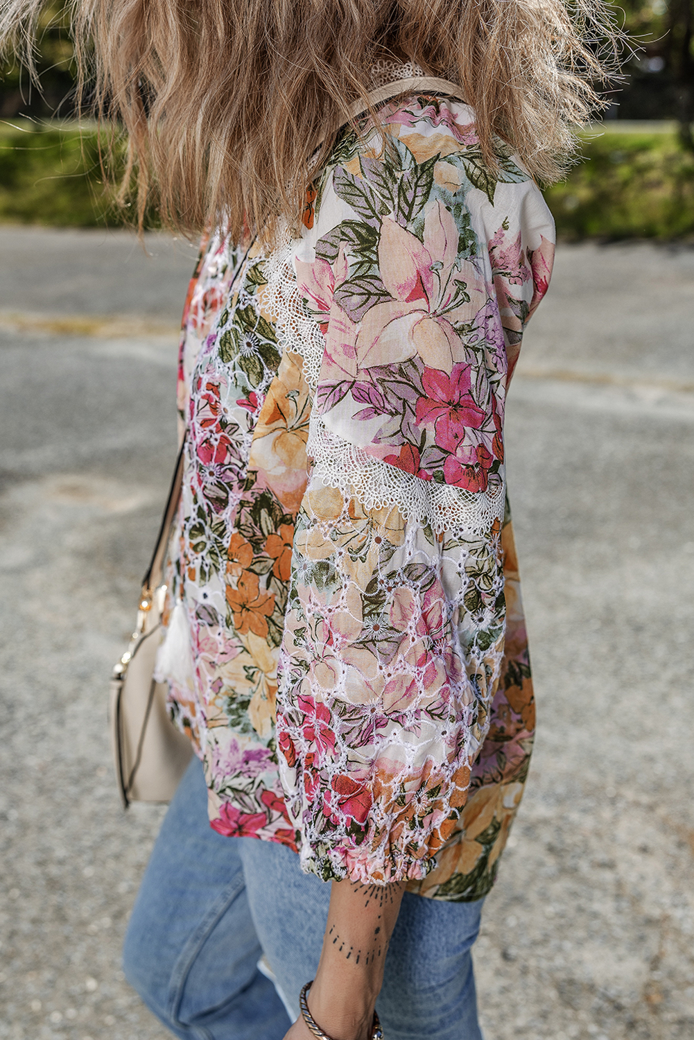 Floral Lace Embroidery Blouse