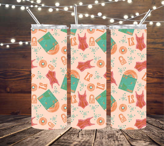 TS Showgirl Collage - Coral 20oz Skinny Tumbler