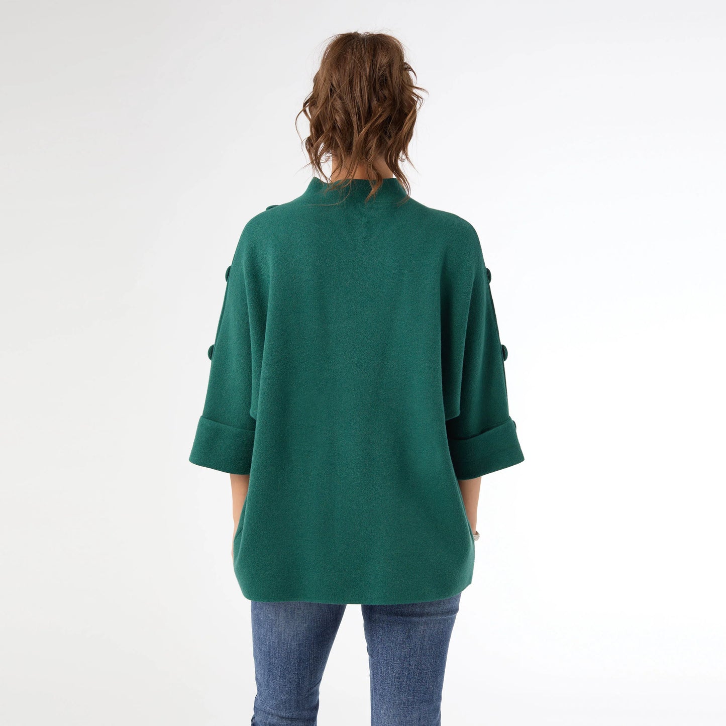 Heavenly Luxe Funnel Neck with Button Detail