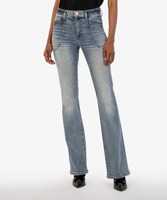 KUT from the Kloth Ana High Rise Flare - Foxy Wash