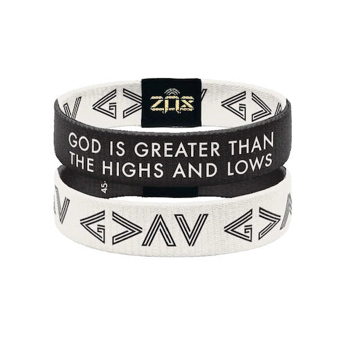 ZOX Interactive Bible Bracelets - God is Greater Than the Highs and Lows
