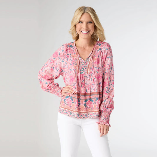 Heather Bright Floral Print Top