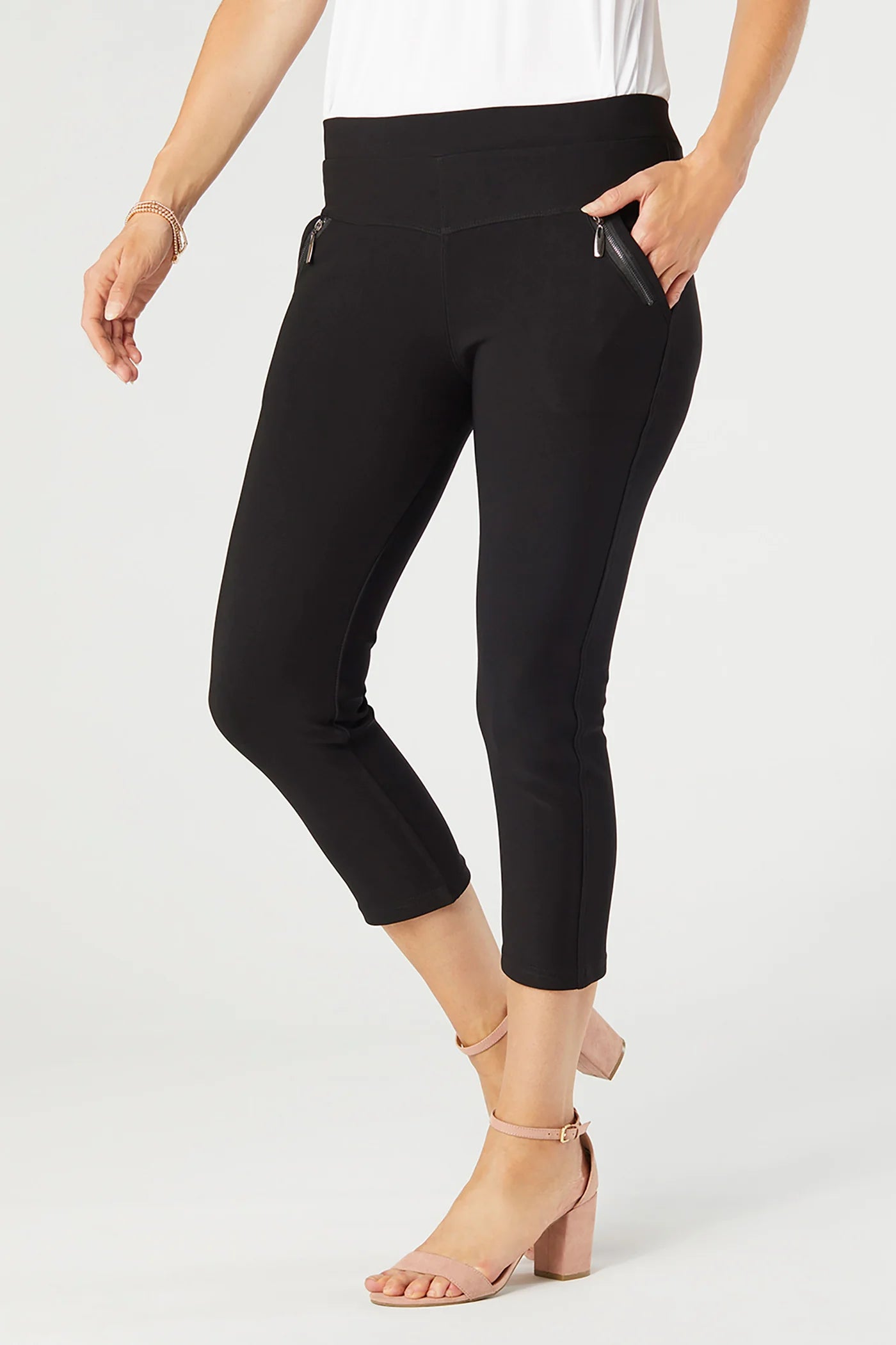 Jasmine Zip Pocket Capri Leggings