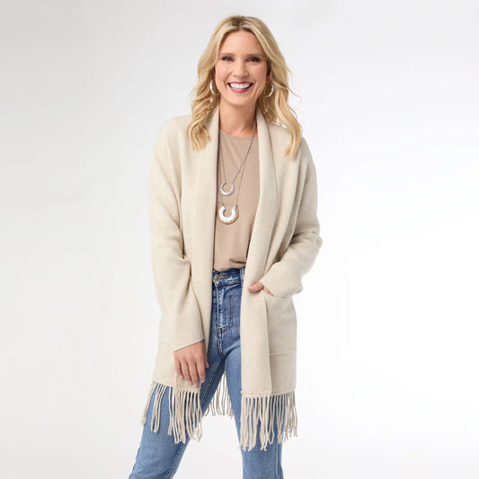Heavenly Luxe Cardigan with Fringe