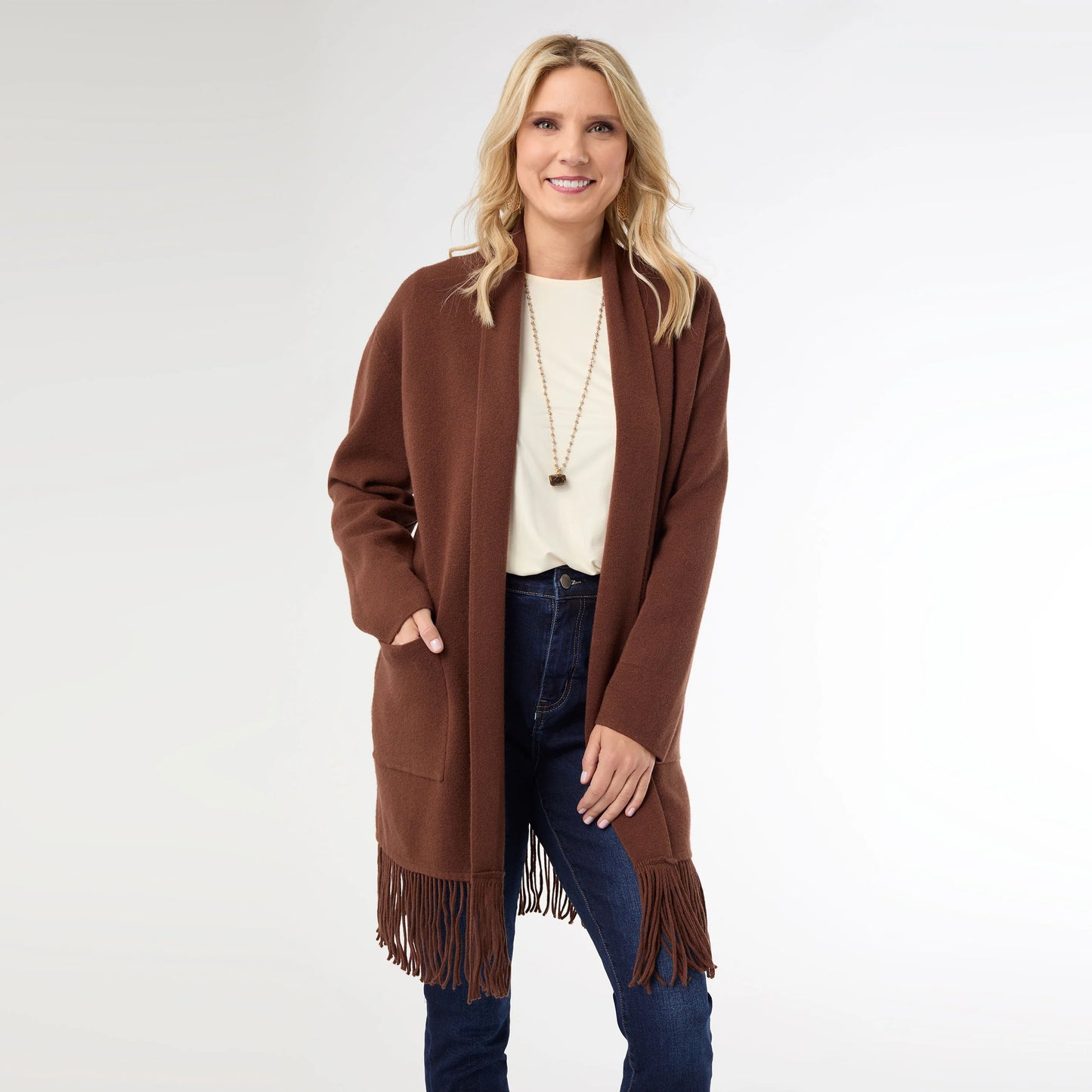 Heavenly Luxe Cardigan with Fringe