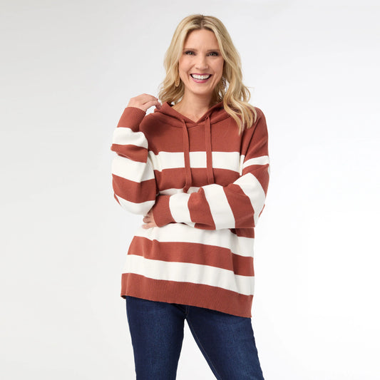 Heavenly Luxe Stripe Pullover with Hood