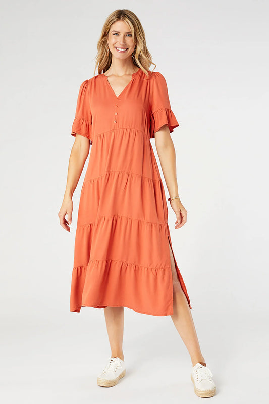 Margaux Tiered Ruffle Sleeve Dress