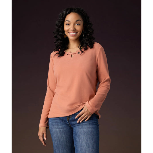 Maylee Brushed V-Neck Top