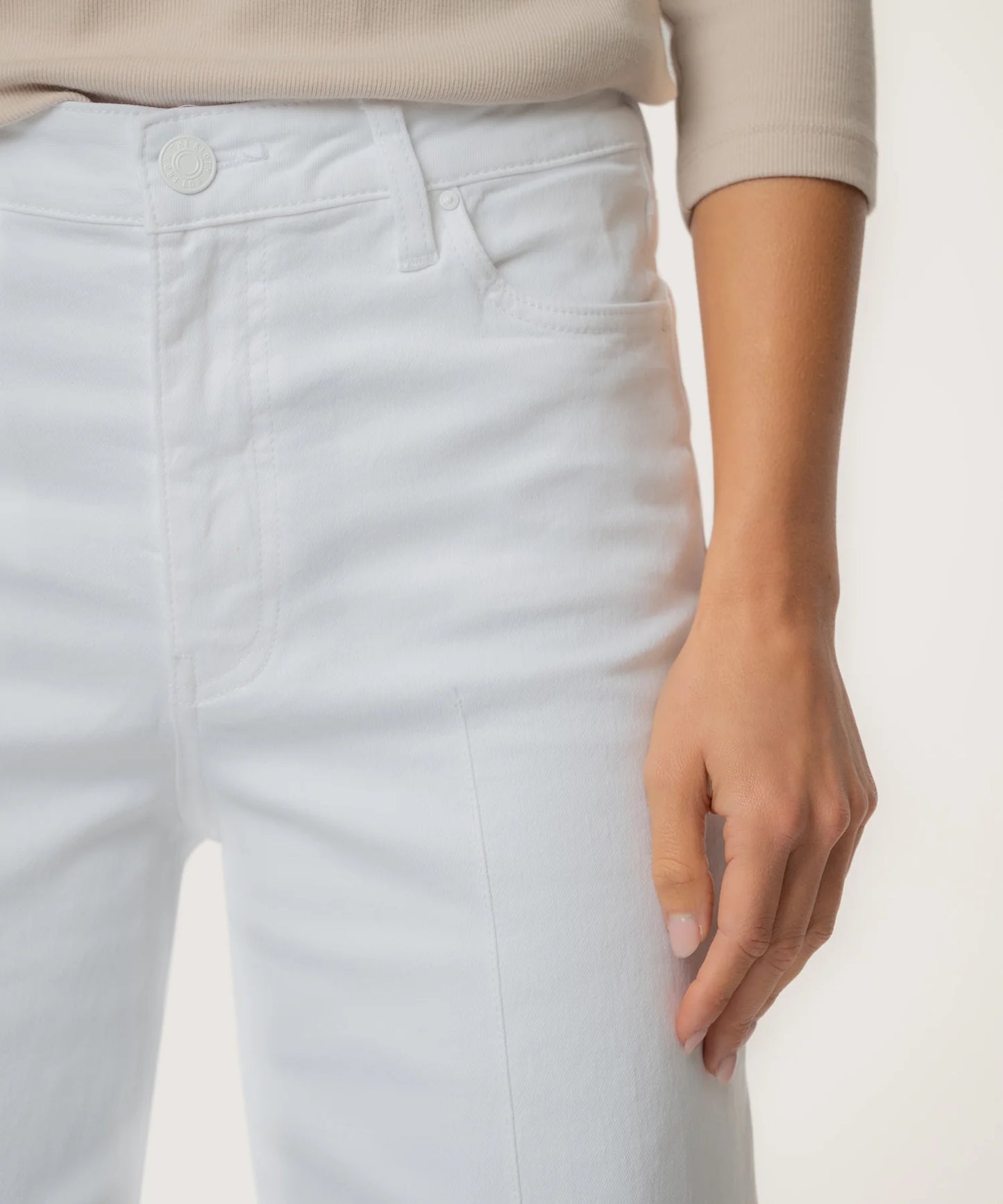 KUT from the Kloth Meg Wide Leg - Optic White
