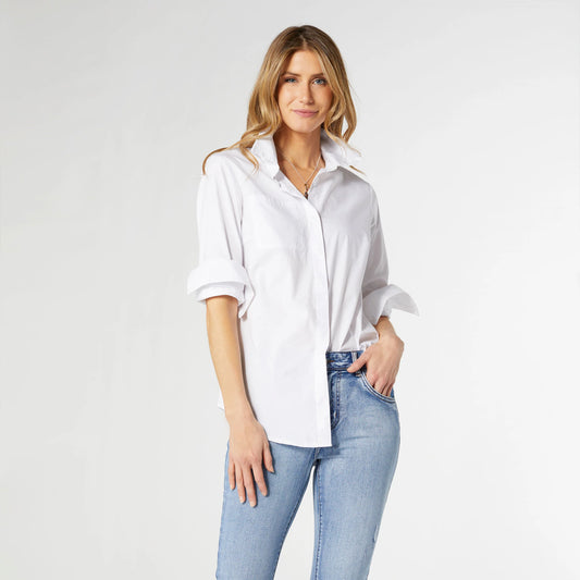 Meredith Button-Up Boyfriend Shirt