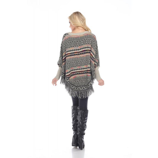 Multi-Color Aztec Poncho