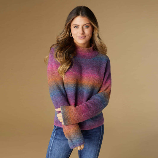 Rachel Fuzzy Ombre Sweater