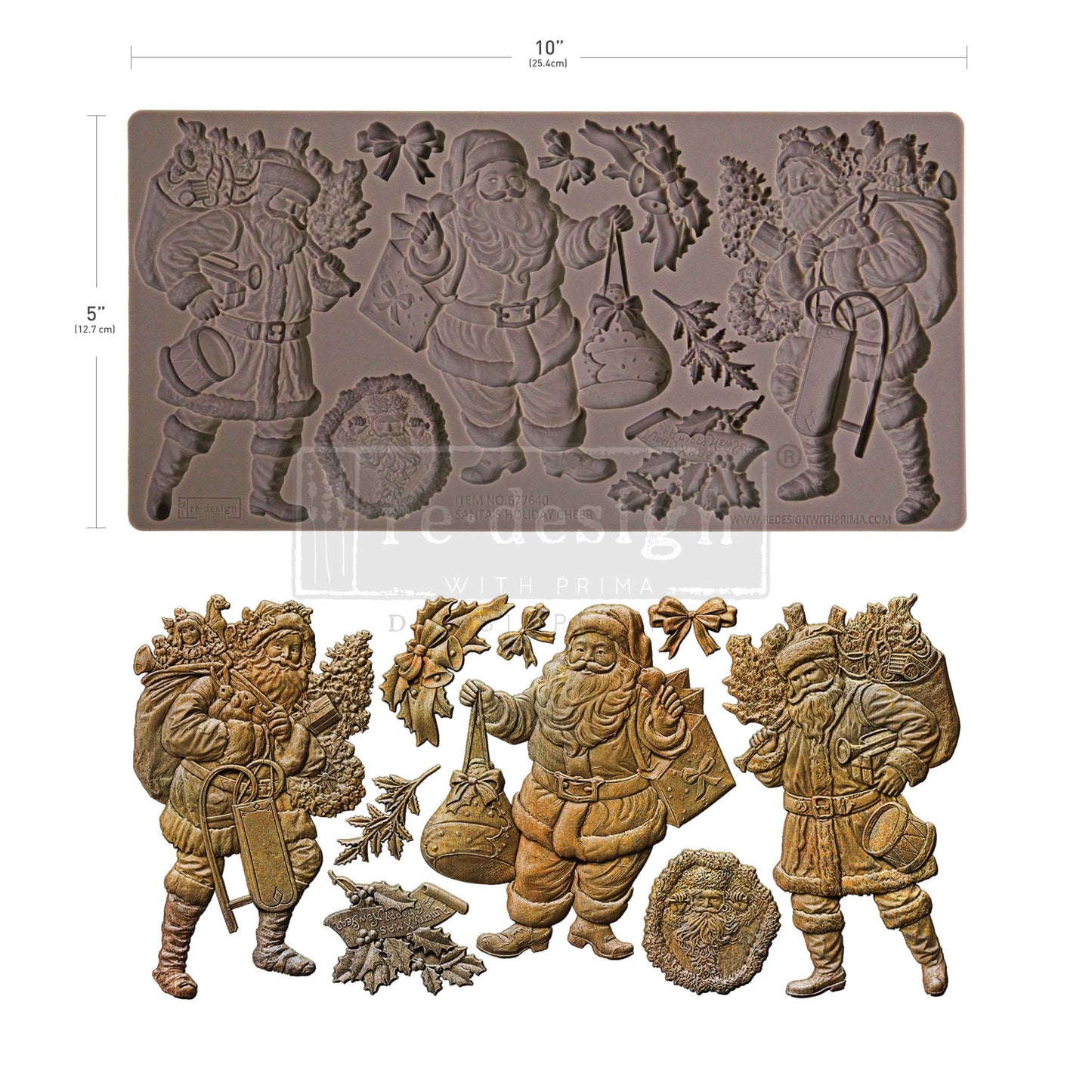 reDesign with Prima Decor Moulds® - Santa's Holiday Cheer