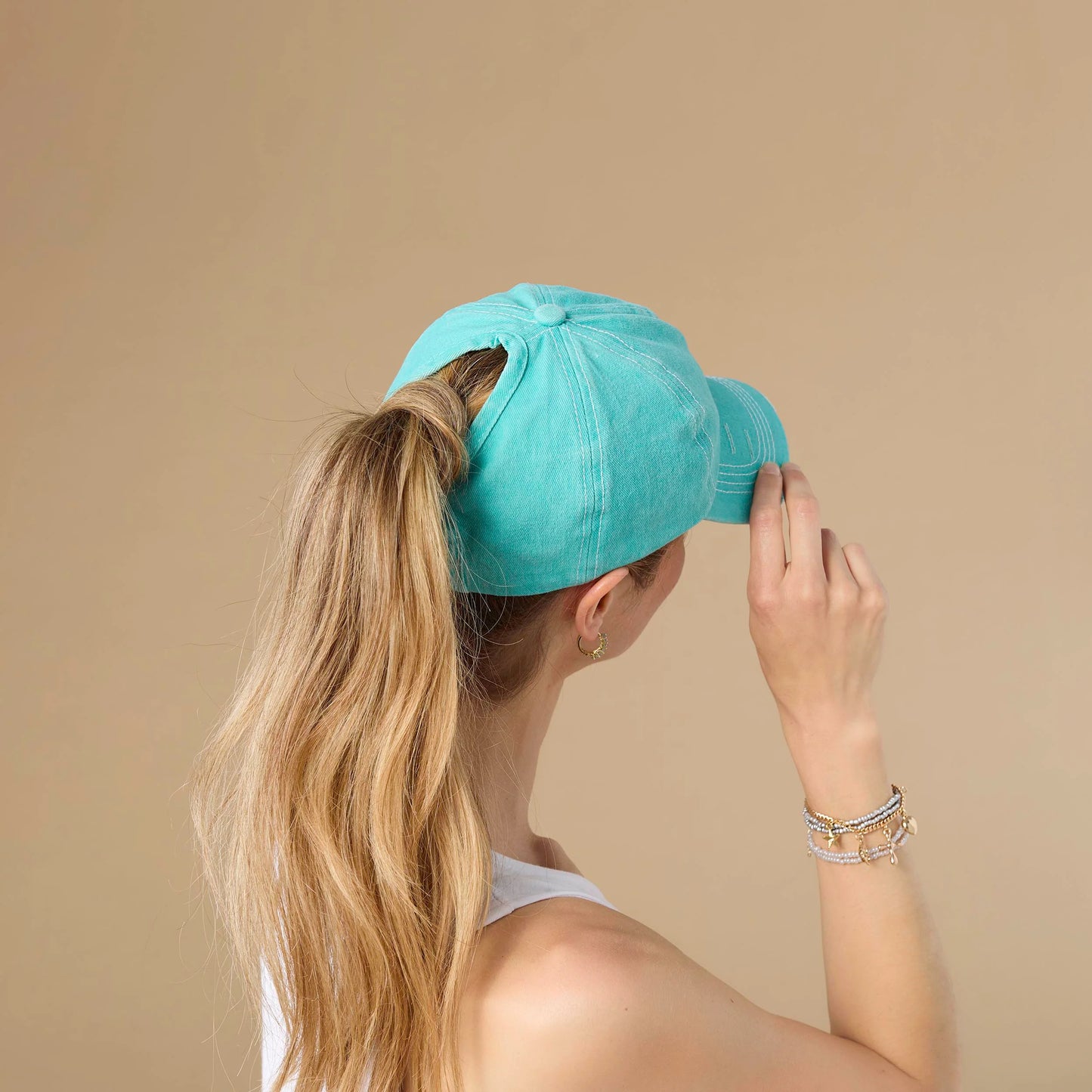 Star Ponytail Hat