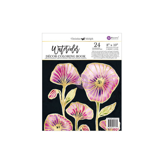 Christine Adolph Foil Water Color Decor Coloring Book