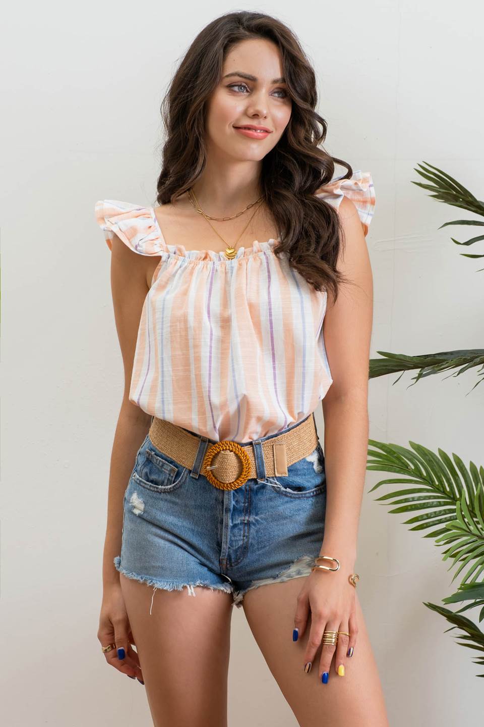 Vertically Striped Top