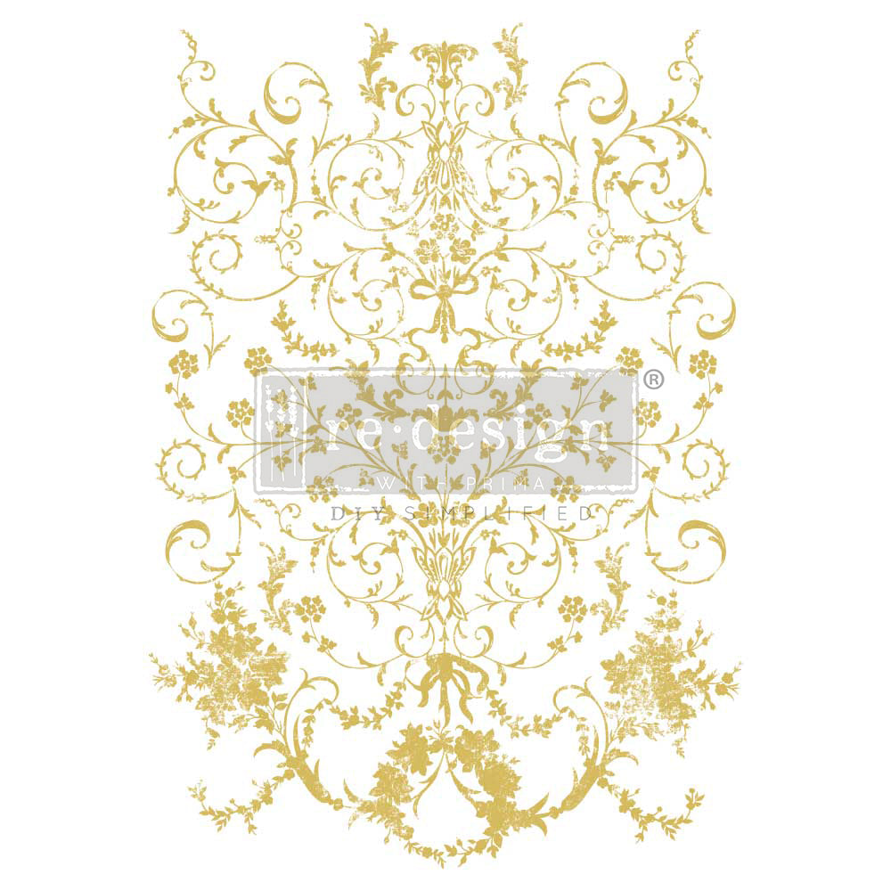 KACHA Gold Foil Decor Transfer - Manor Swirls