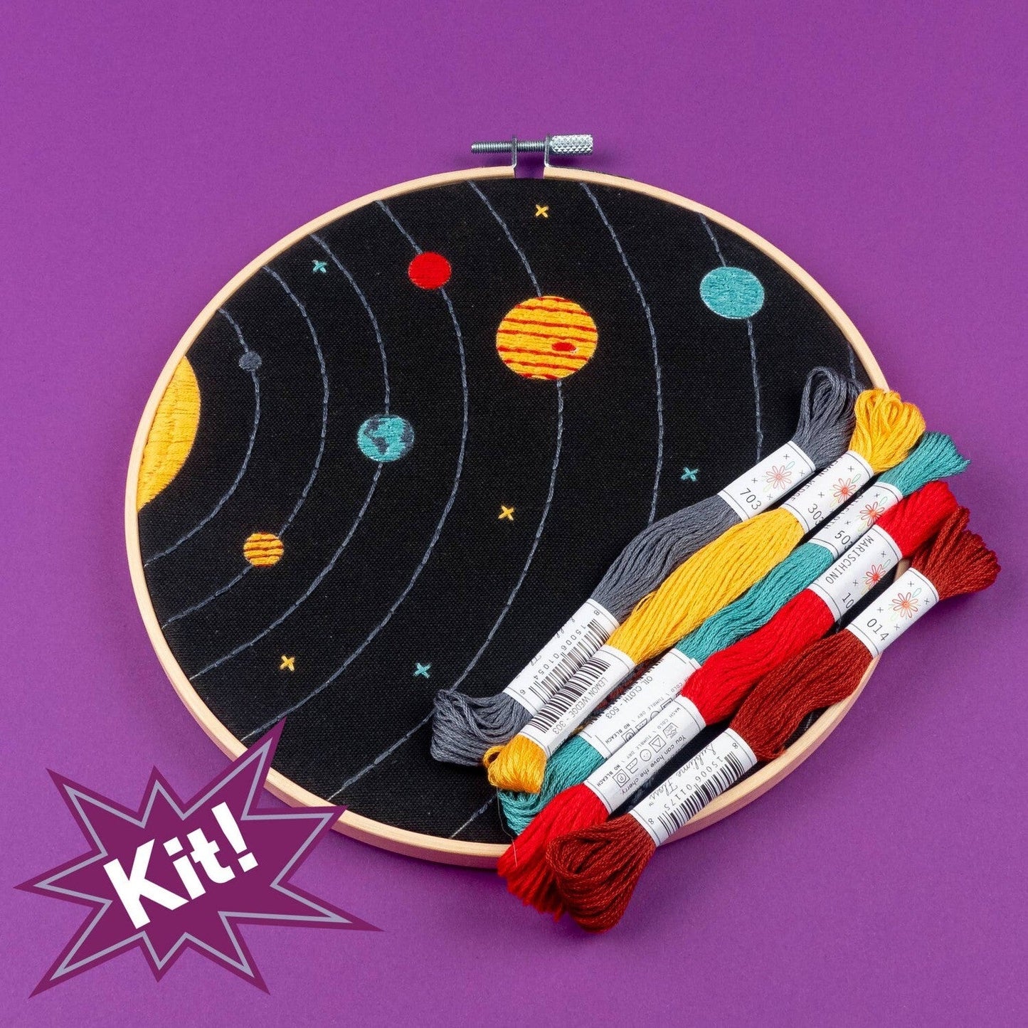Solar System 8" Embroidery Kit