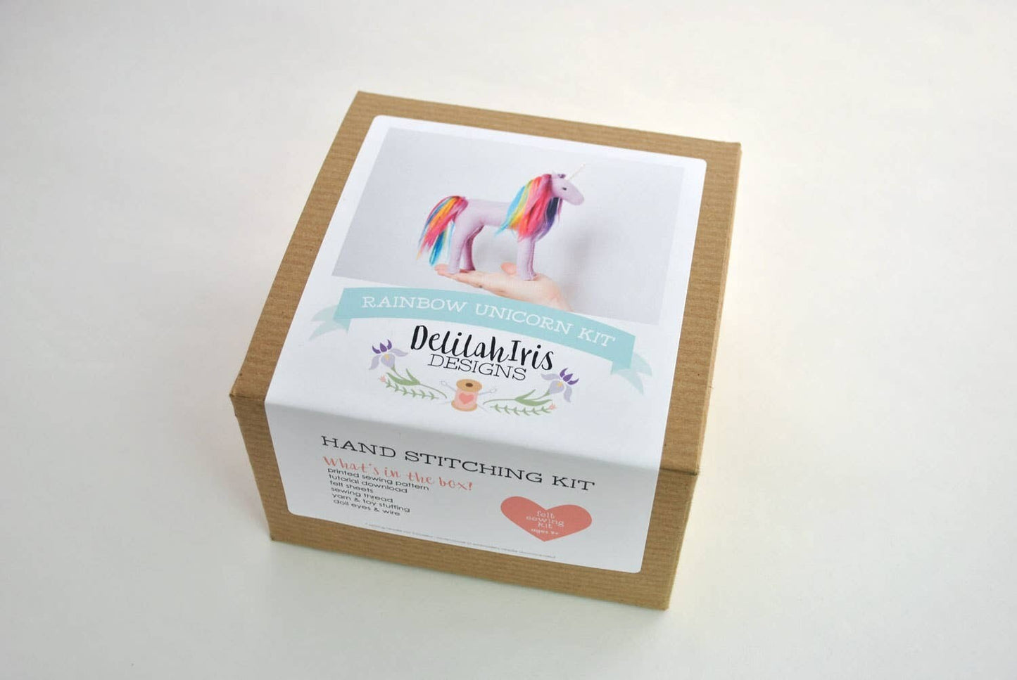 Pastel Rainbow Unicorn Sewing Kit