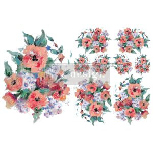 reDesign with Prima H2O Transfers - Brilliant Blooms