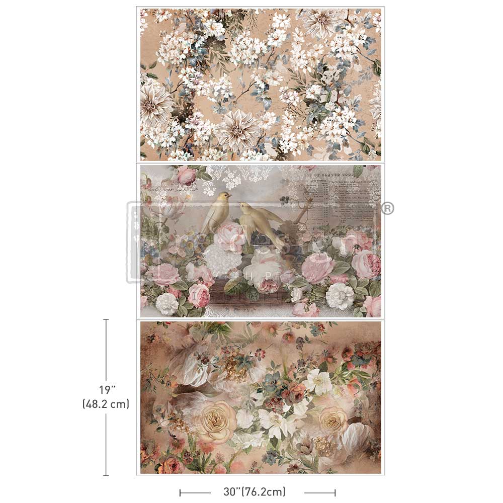 reDesign with Prima Decor Tissue Paper Pack - Romance in Bloom
