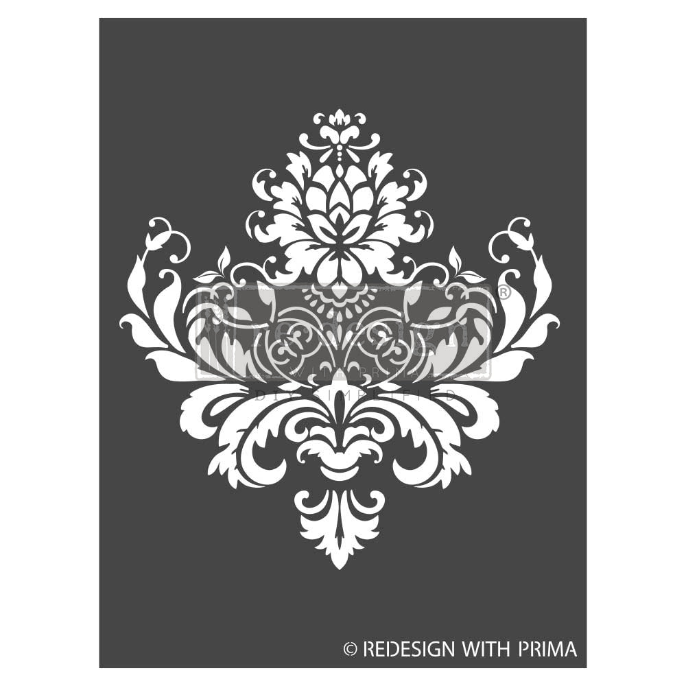 reDesign with Prima 3D Decor Stencils - Royal Brocade